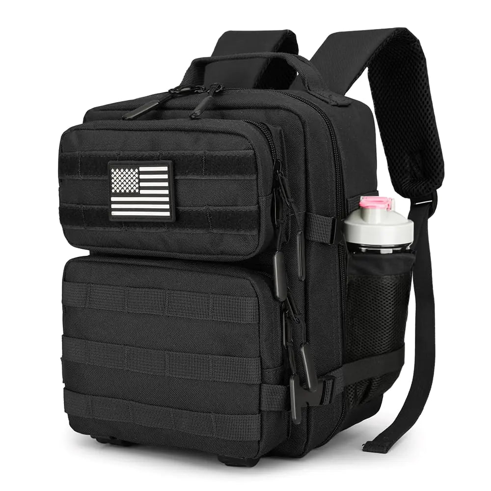 9L Mini Tactical Backpack for Men and Women (Black）
