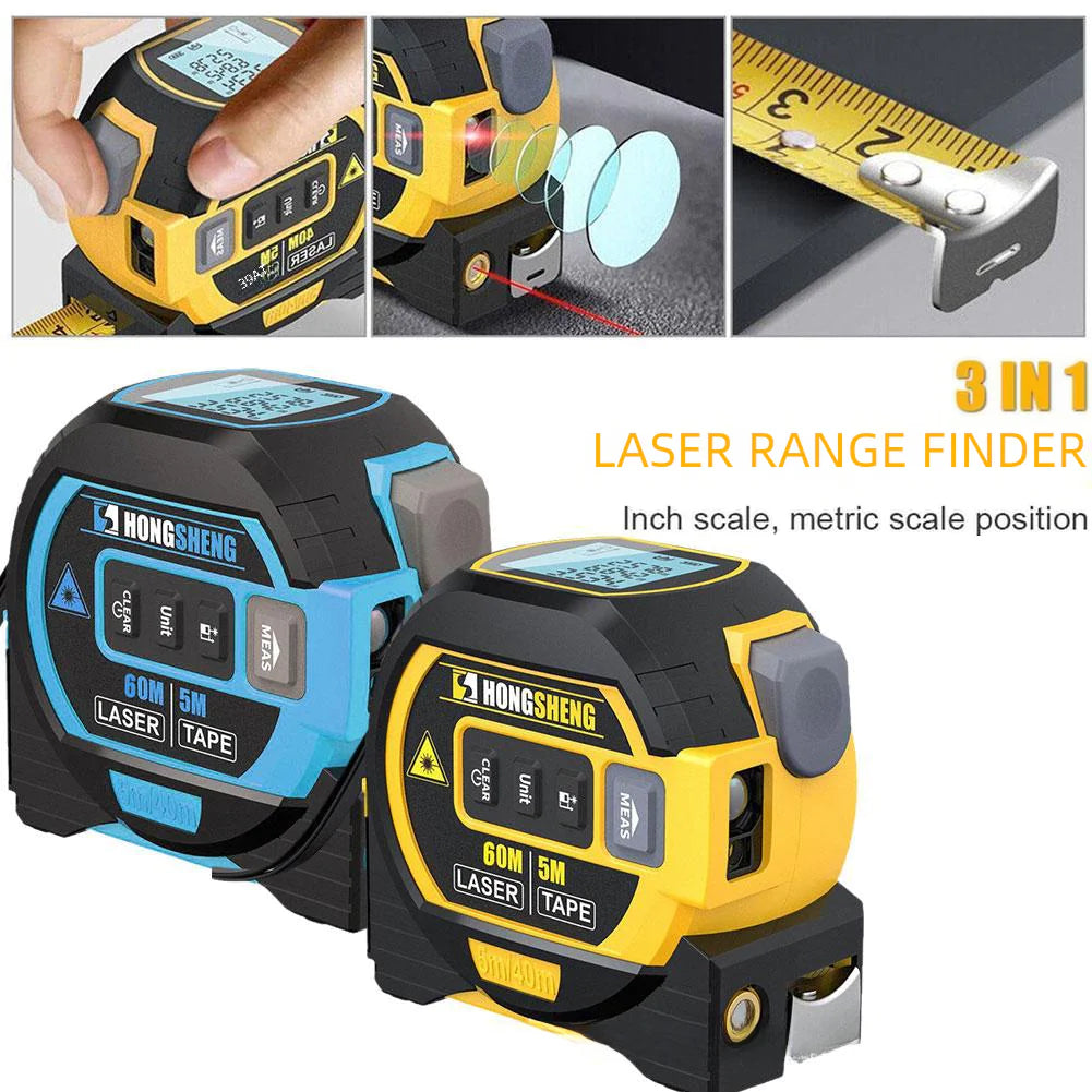 3-in-1 Laser Precision Measuring Tape